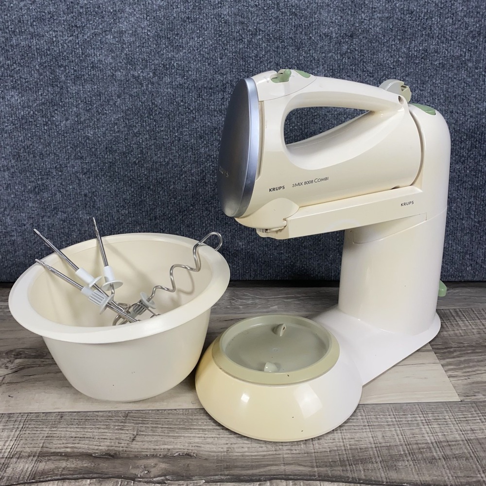 Krups 3Mix 8008‎ Combi Model F506 F507 White Hand Mixer Stand Attachments TESTED